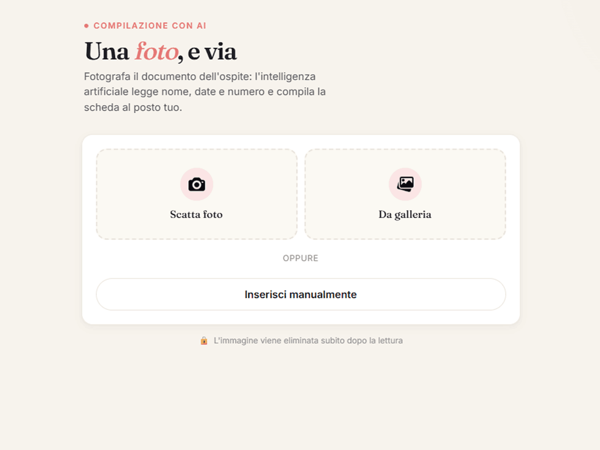 L'AI legge i dati di un documento d'identità e compila il form